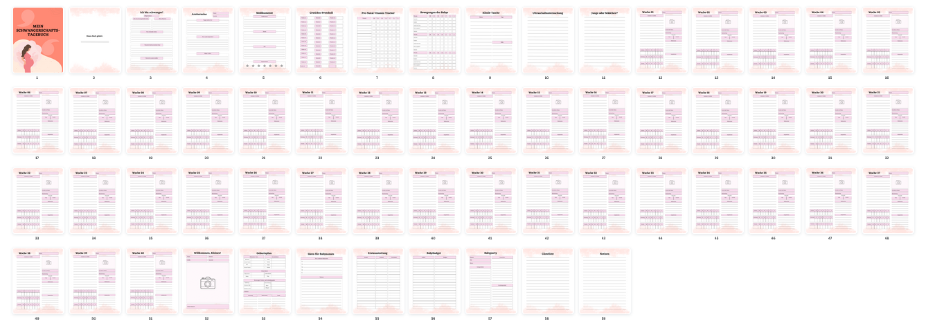Screenshot - Workbook - Mein Schwangerschafts-Tagebuch